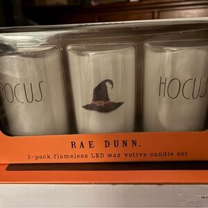 Rae Dunn Halloween LED Candle Set - White and Black